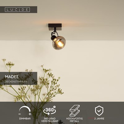 Lucide MADEE - Deckenstrahler - 1xE14 - Schwarz
